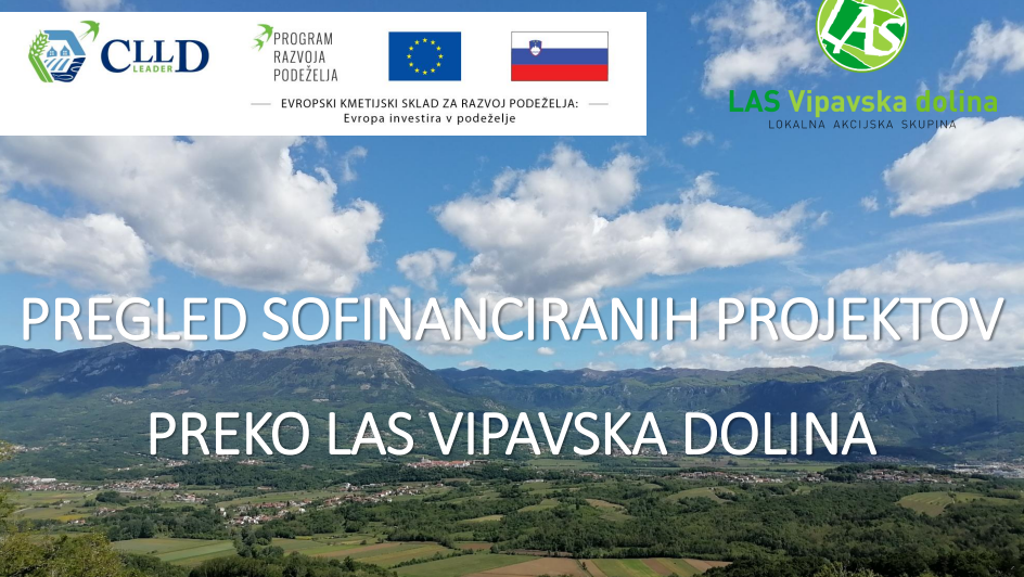 Stanje projektov preko LAS Vipavska dolina ob zaključku leta 2022