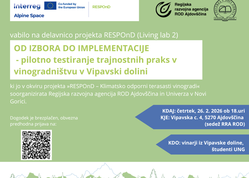 Vabilo na delavnico: Trajnostne prakse v vinogradništvu